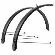 GARDE BOUE CITY/VTC TRINGLES 28'' EUROFENDER TEMPO SQUARE 58mm NOIR MAT (PAIRE) AVEC FIXATION CLASSIC TRINGLES 8709010582880