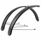 GARDE BOUE CITY/VTC TRINGLES 28'' EUROFENDER TEMPO SQUARE 72mm NOIR MAT (PAIRE) AVEC FIXATION DOUBLES TRINGLES AMOVIBLES NOIRES 8909010722846