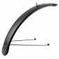 GARDE BOUE CITY/VTC TRINGLES 28'' EUROFENDER TEMPO SQUARE 72mm NOIR MAT (PAIRE) AVEC FIXATION DOUBLES TRINGLES AMOVIBLES NOIRES 8909010722846