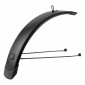 GARDE BOUE TRINGLES 20'' EUROFENDER TEMPO SQUARE 72mm NOIR MAT (PAIRE) AVEC FIXATION DOUBLES TRINGLES AMOVIBLES NOIRES (COMPATIBLE LEADER FOX MODELE HARLAN) 8909010722075
