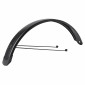 GARDE BOUE TRINGLES 20'' EUROFENDER TEMPO SQUARE 72mm NOIR MAT (PAIRE) AVEC FIXATION DOUBLES TRINGLES AMOVIBLES NOIRES (COMPATIBLE LEADER FOX MODELE HARLAN) 8909010722075