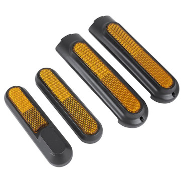 CACHE VIS DE ROUE AVANT ET ARRIERE POUR TROTTINETTE XIAOMI MI 4 PRO NOIR (CATADIOPTRE OTRANGE) (VENDU PAR 4) -SELECTION P2R- 7427255412533