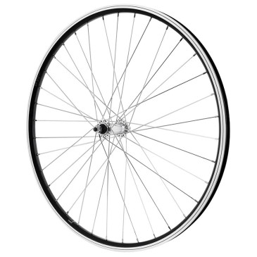 ROUE VTT PATIN 27.5" ER10 AVANT MOYEU ALU AXE PLEIN (VENDU AVEC ECROU M9) JANTE 19C NOIR 36 RAYONS ARGENT 3660429044244