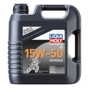 HUILE MOTEUR 4 TEMPS LIQUI MOLY MOTO OFFROAD 4T 15W50 (4 L) SYNTHETIQUE 4100420030581