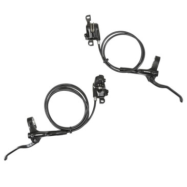 FREIN A DISQUE VTT HYDRAULIQUE SHIMANO MT200 AVANT+ARRIERE NOIR DURITE 900+1700MM (AVEC DISQUE) (KIT EN SACHET) - PLAQUETTE RESINE 3700948293362