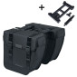 ZZZ SACOCHE ARRIERE VELO DOUBLE BASIL TOUR 28L NOIR (34x14x34cm) FIXATION PORTE BAGAGE FIXATION SYSTEME MIK (COMPATIBLE AVEC 157030 INCLUS) 8715019181931
