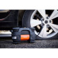 COMPRESSEUR / GONFLEUR UNIVERSEL MULTIFONCTIONS TYRE INFLATE 830 (12V) (FONCTION ECLAIRAGE, BATTERIE DE SECOURS) (INCLUS SUPPORT POUR VELO) CHARGEMENT USB -OSRAM- 4062172294492