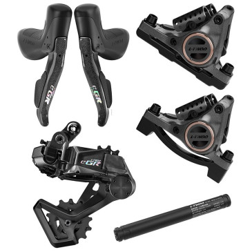 TRANSMISSION / GROUPE GRAVEL ELECTRIQUE LTWOO EGR DISQUE HYDRAULIQUE NOIR 12/11/10V. (DERAILLEUR - LEVIERS - ETRIERS DISQUE - BATTERIE) 3700948306154