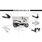 CARROSSERIE/CARENAGE MAXISCOOTER ADAPTABLE HONDA 125 PCX 2014>2017 BLANC BRILLANT/NOIR MAT (KIT 10 PIECES) -P2R- 3700948195239