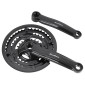 PEDALIER VTT SUNRACE 7/8V. M2C ACIER NOIR 170mm 42-34-24 AVEC PARE CHAINE FUME - BOITIER 118mm (MONTAGE ATELIER) 3700948309018