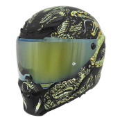 CASQUE INTEGRAL MPH BLADE COBRA DOUBLE ECRANS NOIR MAT/OR M (ECE 22.06)