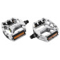 PEDALE BMX NEWTON ALU ARGENT 9/16" ROULEMENT DU (PAIRE SUR CARTE) 3700948072097