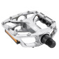 PEDALE BMX NEWTON ALU ARGENT 9/16" ROULEMENT DU (PAIRE SUR CARTE) 3700948072097