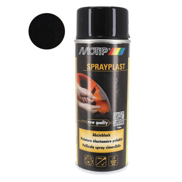BOMBE DE PEINTURE MOTIP SPRAYPLAST NOIR BRILLANT AEROSOL 400 ml (396526) 4048500396526