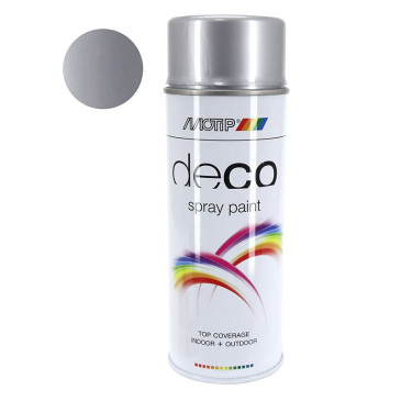 BOMBE DE PEINTURE MOTIP DECO GLYCERO BRILLANT ARGENT AEROSOL 400ml (01615) 8711347016150