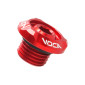 BOUCHON D'HUILE SCOOT VOCA RACING POUR MBK 50 BOOSTER, STUNT, NITRO, OVETTO/YAMAHA 50 BWS, SLIDER, AEROX, NEOS ALU CNC ROUGE (M14x1,50) 3700948308080