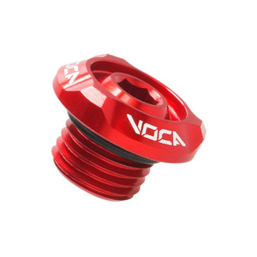 BOUCHON D'HUILE SCOOT VOCA RACING POUR MBK 50 BOOSTER, STUNT, NITRO, OVETTO/YAMAHA 50 BWS, SLIDER, AEROX, NEOS ALU CNC ROUGE (M14x1,50) 3700948308080