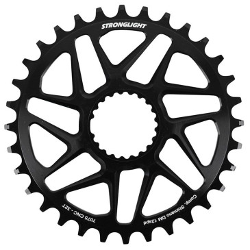 PLATEAU VTT DIRECT MOUNT POUR SHIMANO FC-M6100/M6120/M6130/FC-M7100/M7120/M7130/FC-M8100/M8120/M8130 STRONGLIGHT MONO ALU NOIR 32DTS - EPAISSEUR 3mm 12V. 3700223723065