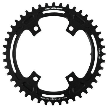 PLATEAU GRAVEL 4BRA D.110POUR SHIMANO GRX FC-RX600-RX610-RX810-RX820 STRONGLIGHT MONO ALU NOIR 44DTS - EPAISSEUR 3mm 10/11/12V. 3700223725397