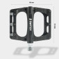 PEDALE VTT PLATEFORME DESCENTE / BMX SWITCH XL FREERIDE ALU CNC NOIR FILETAGE 9/16 AVEC PICOTS (PAIRE) 110x100mm 8013271362199