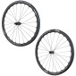 ROUES ROUTE DISQUE 700 FIR FC 38 PRO CENTERLOCK CARBONE NOIR CASSETTE SRAM XDR 12V AXE TRAVERSANT 12/100 ET 12/142 HAUTEUR/PROFIL 38 mm (PAIRE) - TUBELESS READY 8013271363110