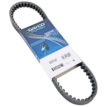 COURROIE SCOOT ADAPTABLE MBK 50 BOOSTER, NITRO, OVETTO 2T/YAMAHA 50 BWS, AEROX, NEOS/APRILIA 50 RALLY/BETA 50 ARK, EIKON/MALAGUTI 50 CIAK, F10, F12, F15 (747 x 16,5 x 8) -DAYCO POWER- 8021787575644