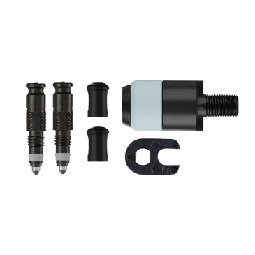 ADAPTATEUR VALVE DE PNEU TUBELESS PRESTA VERS SCHWALBE CLIK VALVE OBUS DEMONTABLE + ADAPTATEUR TETE DE POMPE (VENDU A LA PAIRE SUR CARTE) 4026495951869