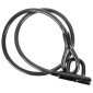 ANTIVOL VELO / TROTTINETTE CABLE/U A CLE DIAM 15 mm L 1,50 m NOIR LIVRE AVEC 2 CLES - NIVEAU SECURITE 7 8435764422614