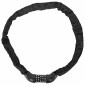 ANTIVOL VELO / TROTTINETTE CHAINE A CODE ACIER DIAM 8mm LONGUEUR 85cm NOIR - NIVEAU SECURITE 8 7427255406914