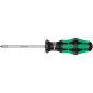 TOURNEVIS WERA 334/6 KRAFTFORM CRUCIFORME (PHILLIP) ET PLAT AVEC RACK DE RANGEMENT NOIR/VERT (SET 6 PIECES) -MARQUE ALLEMANDE POUR LES ATELIERS- 4013288003133