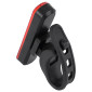 ECLAIRAGE VELO USB ARRIERE SUR TIGE DE SELLE NEWTON BAR NOIR (ECLAIRAGE ROUGE ET BLEU, FONCTIONS FIXE, SOS ET CLIGNOTANT) - NON HOMOLOGUE - 3700948268995
