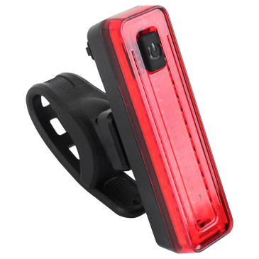 ECLAIRAGE VELO USB ARRIERE SUR TIGE DE SELLE P2R BARCOB AVEC INDICATEUR FREINAGE NOIR A LED (FONCTIONS FIXE, SOS ET CLIGNOTANT) 3700948269008