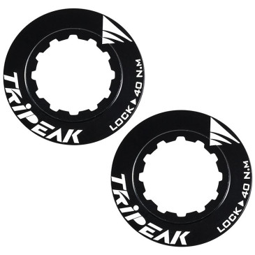 ECROU DISQUE DE FREIN CENTER LOCK TRIPEAK ALUMINIUM ULTRA LEGER 7g NOIR - SERRAGE INTERNE (VENDU A LA PAIRE) 4710243294338