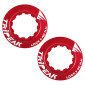 ECROU DE BLOCAGE TRIPEAK POUR DISQUE CENTER LOCK ALUMINIUM ULTRA LEGER 7g ROUGE (VENDU A LA PAIRE) 4710243294413
