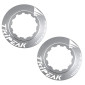 ECROU DISQUE DE FREIN CENTERLOCK TRIPEAK ALUMINIUM ULTRA LEGER 7g ARGENT - SERRAGE INTERNE (VENDU A LA PAIRE) 4710243294420