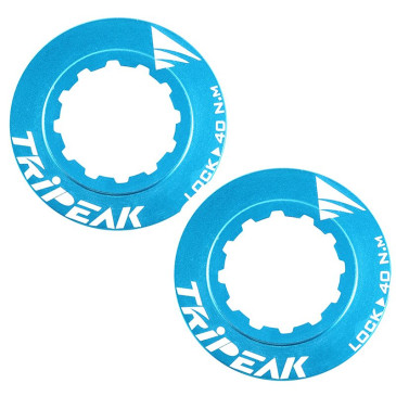 ECROU DISQUE DE FREIN CENTER LOCK TRIPEAK ALUMINIUM ULTRA LEGER 7g BLEU CLAIR - SERRAGE INTERNE (VENDU A LA PAIRE) 4710243294370