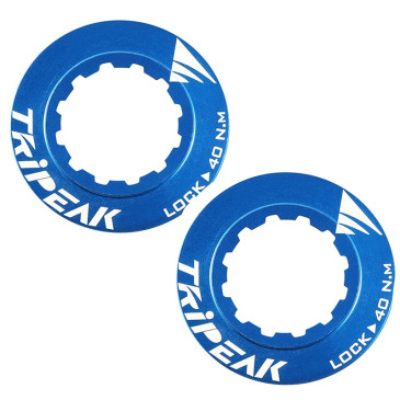 ECROU DISQUE DE FREIN CENTER LOCK TRIPEAK ALUMINIUM ULTRA LEGER 7g BLEU FONCE - SERRAGE INTERNE (VENDU A LA PAIRE) 4710243294345