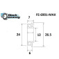 ROULEMENT CADRE SUPENDU BLACKBEARING MAX 12x24/26-5 / 7 mm (6901-FE 2rs) 3760365231453