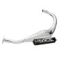 EXHAUST FOR 50CC MOTORBIKE VOCA CROSS CHROMED FOR SHERCO 50 SM-R, SE-R (LOW MOUNTING - BLACK ALUMINIUM SILENCER) 3700948229361