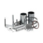 EXHAUST FOR 50CC MOTORBIKE VOCA CROSS CHROMED FOR SHERCO 50 SM-R, SE-R (LOW MOUNTING - BLACK ALUMINIUM SILENCER) 3700948229361
