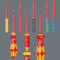 WERA VDE KOMPAKT - INSULATED HANDLE + INTERCHANGEABLE BLADES Red/yellow (SET 18 PIECES) - German tools for workshop. 4013288106599