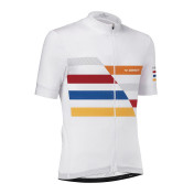 MAILLOT GIST HOMME FLOW MANCHES COURTES ZIP TOTAL BLANC BANDE COLORE M -5347 8013271367934