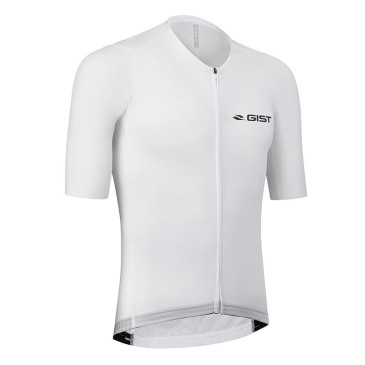 MAILLOT GIST HOMME PODIUM MANCHES COURTES ZIP TOTAL BLANC S -5359 8013271367170