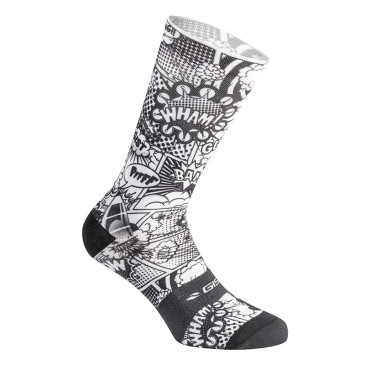 CHAUSSETTES/SOCQUETTES ETE GIST TRENDY COMICS NOIR ET BLANC 43/47 ECOLOGIQUE - HAUTEUR 20 CM (PAIRE) -5863 8013271365190