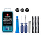 REPAIR KIT - FOR BICYCLE TUBELESS TYRE - MTB WELDTITE "FROM OUTSIDE" REPAIR WITH STRING PLUGS - IN BOX (GLUE 5g + MARKER + 5 STRANDS + SCRAPPER + NEEDLE + CUTTER) 5013863010142