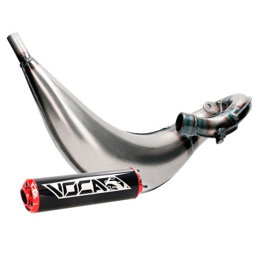 POT 50 A BOITE VOCA CROSS BESTIA POUR RIEJU 50 MRT (PASSAGE HAUT - SILENCIEUX ALU NOIR EMBOUT ANODISE ROUGE) 3700948306765