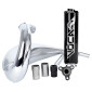 EXHAUST FOR 50cc MOTORBIKE VOCA CROSS CHROMED FOR SHERCO 50 SM-R, SE-R (TOP MOUNTING -BLACK ALUMINIUM SILENCER) 3700948275955