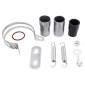 EXHAUST FOR 50cc MOTORBIKE VOCA CROSS CHROMED FOR SHERCO 50 SM-R, SE-R (TOP MOUNTING -BLACK ALUMINIUM SILENCER) 3700948275955
