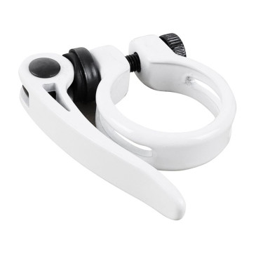 QUICK RELEASE SEATPOST CLAMP - NEWTON ALUMINIUM WHITE Ø 34,9mm (ON CARD) 3700948116470