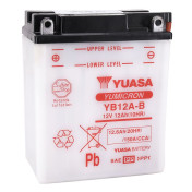 BATTERIE 12V 12,6 Ah YB12A-B YUASA YUMICRON AVEC ENTRETIEN (Lg134xL80xH160mm) 5050694005473